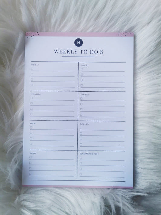 Weekly To Dos Notepad