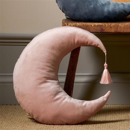 BAMBINO VELVET MOON CUSHION 40CM BLUSH