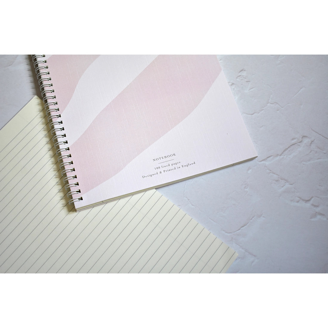 Large Spiral Lined Notebook - Waves