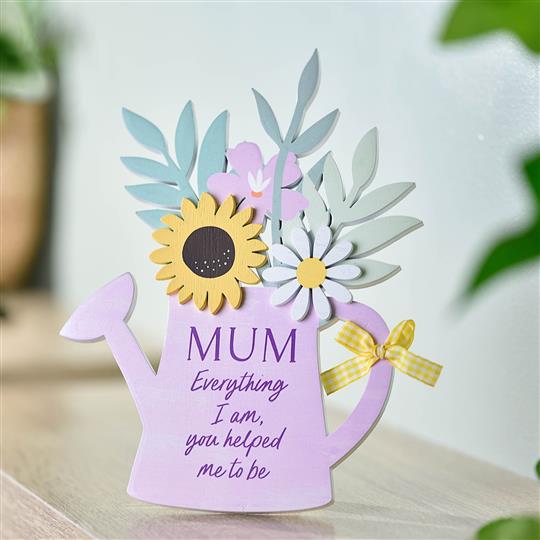 THE COTTAGE GARDEN WATERING CAN PLAQUE "MUM"